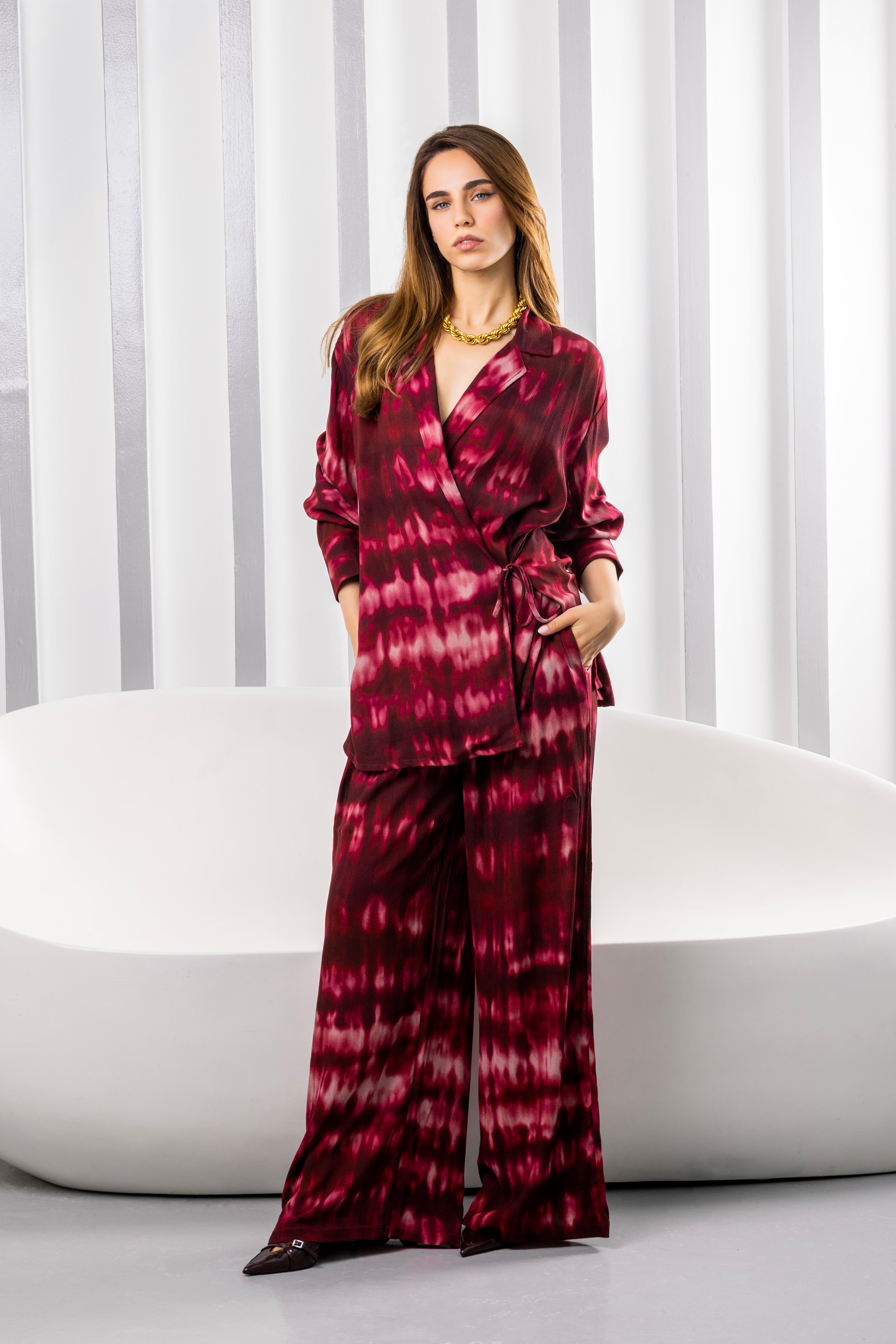 Maroon Tie Dye Set