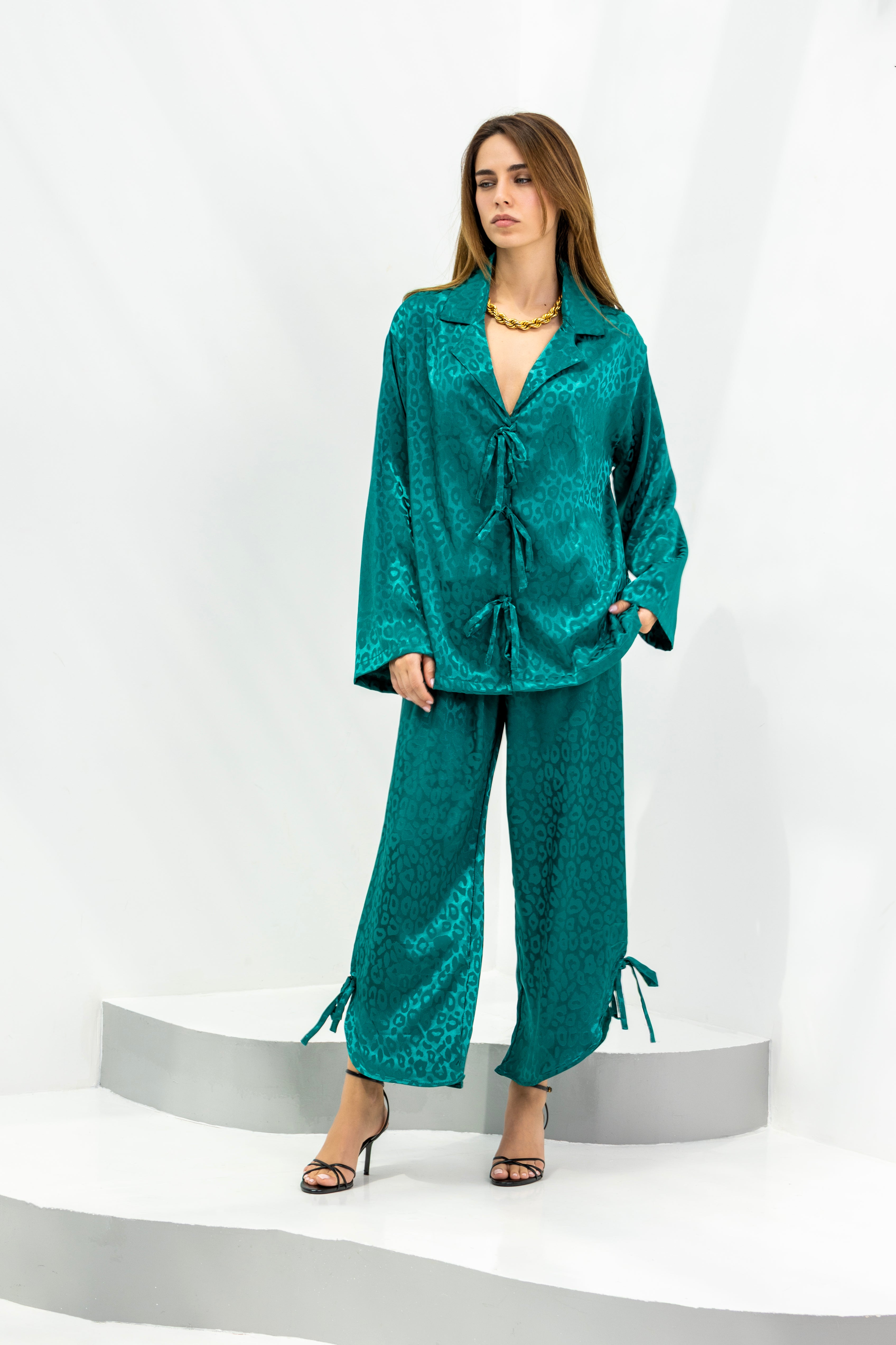 Green Silk Set