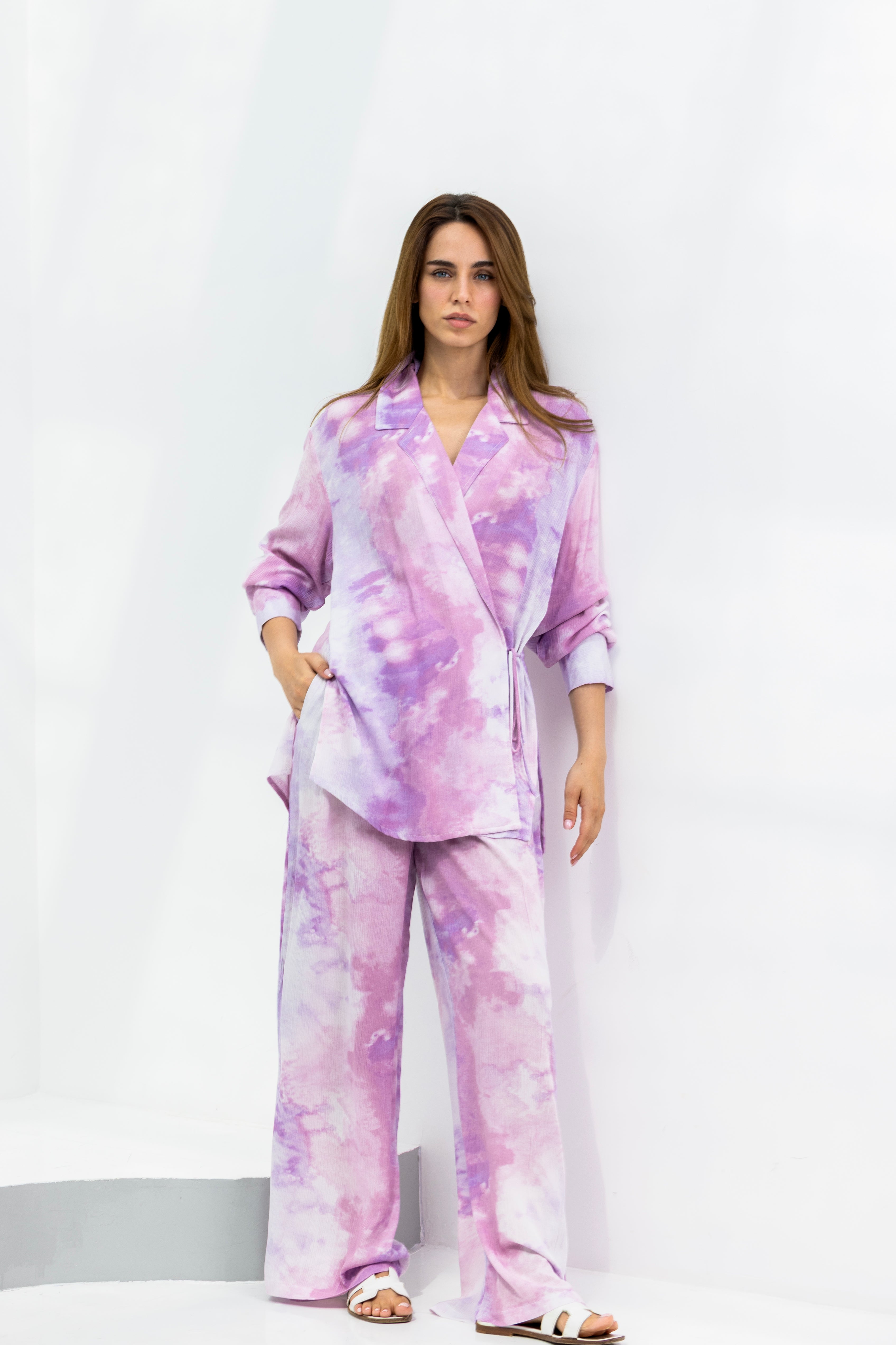 Purple Tie Dye Set
