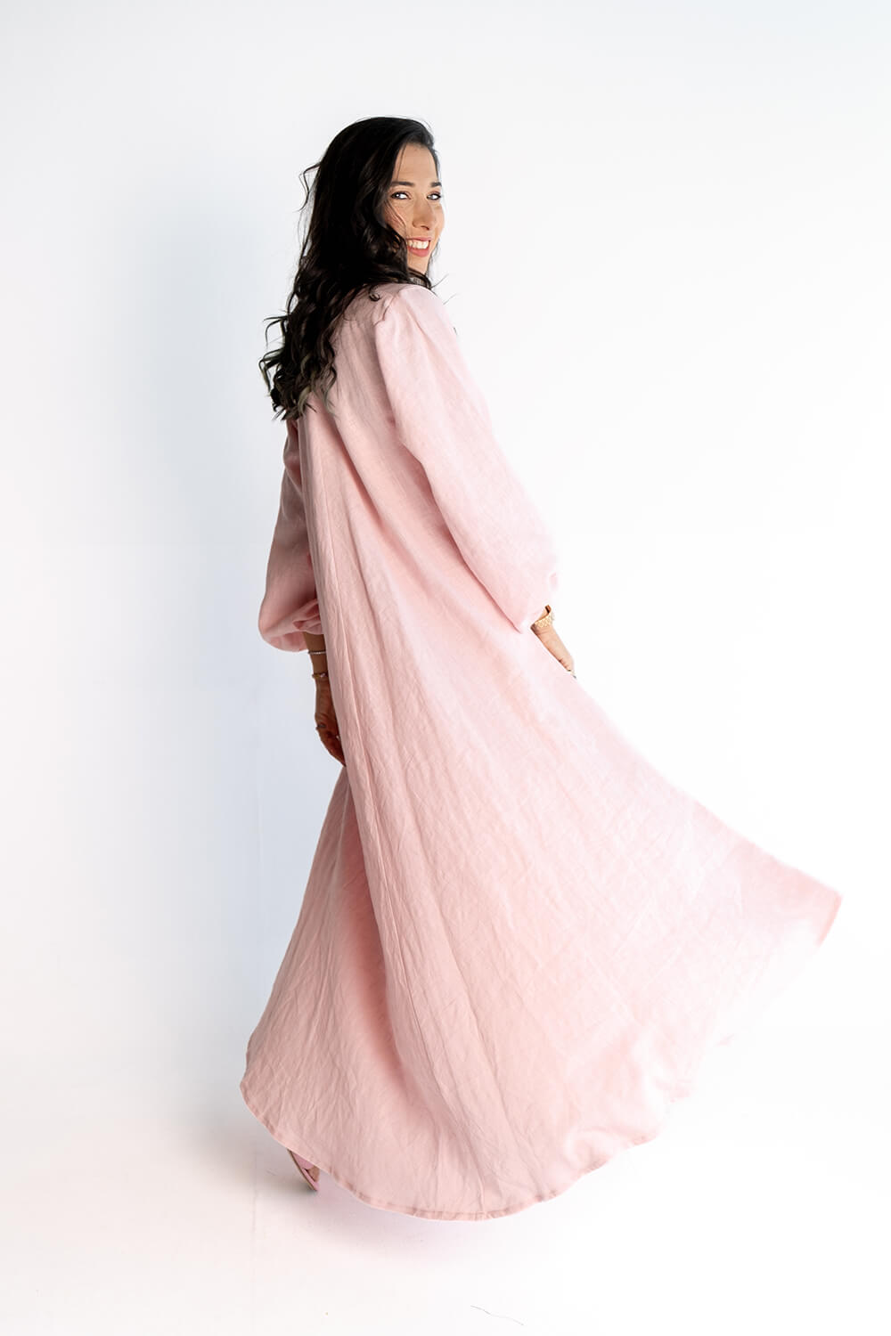 Pink Linen Dress