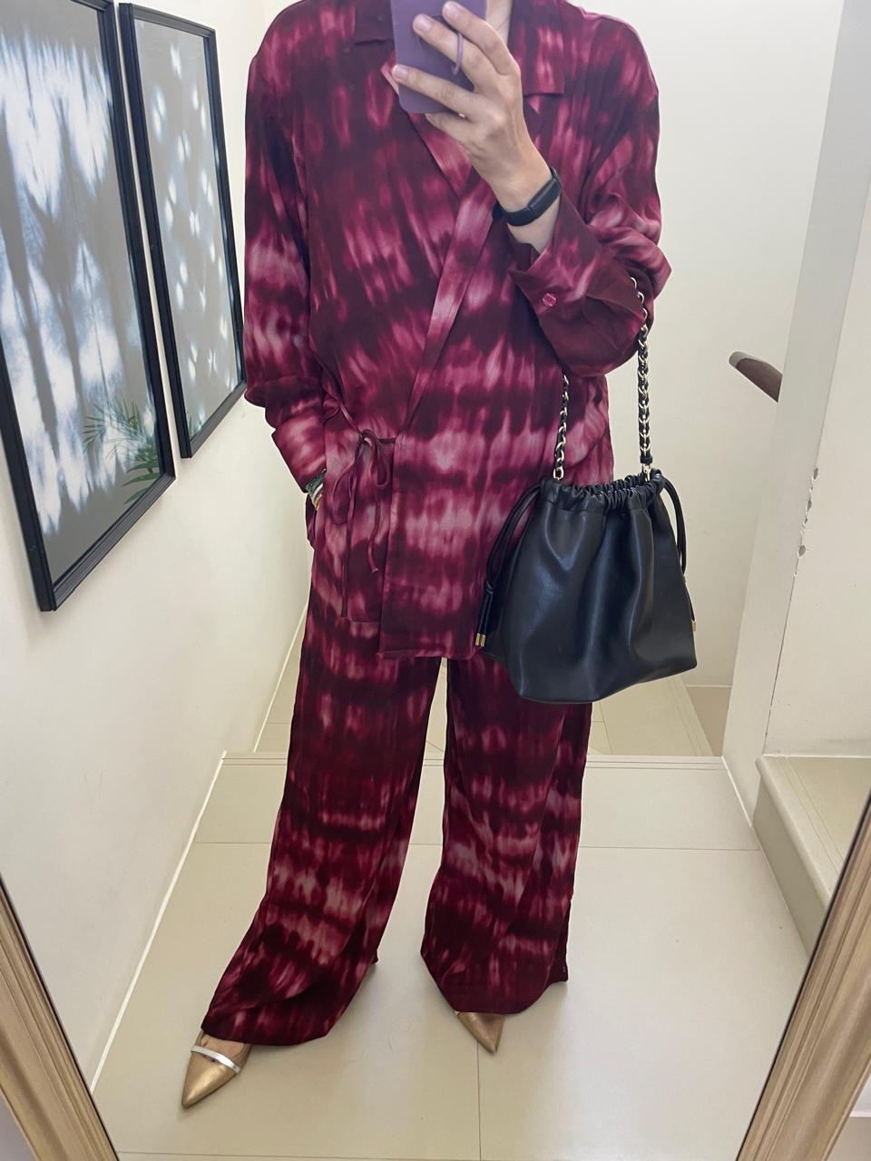 Maroon Tie Dye Set