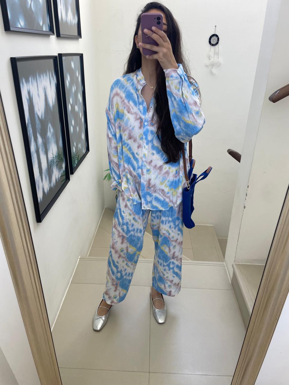 Blue Tie Dye Set
