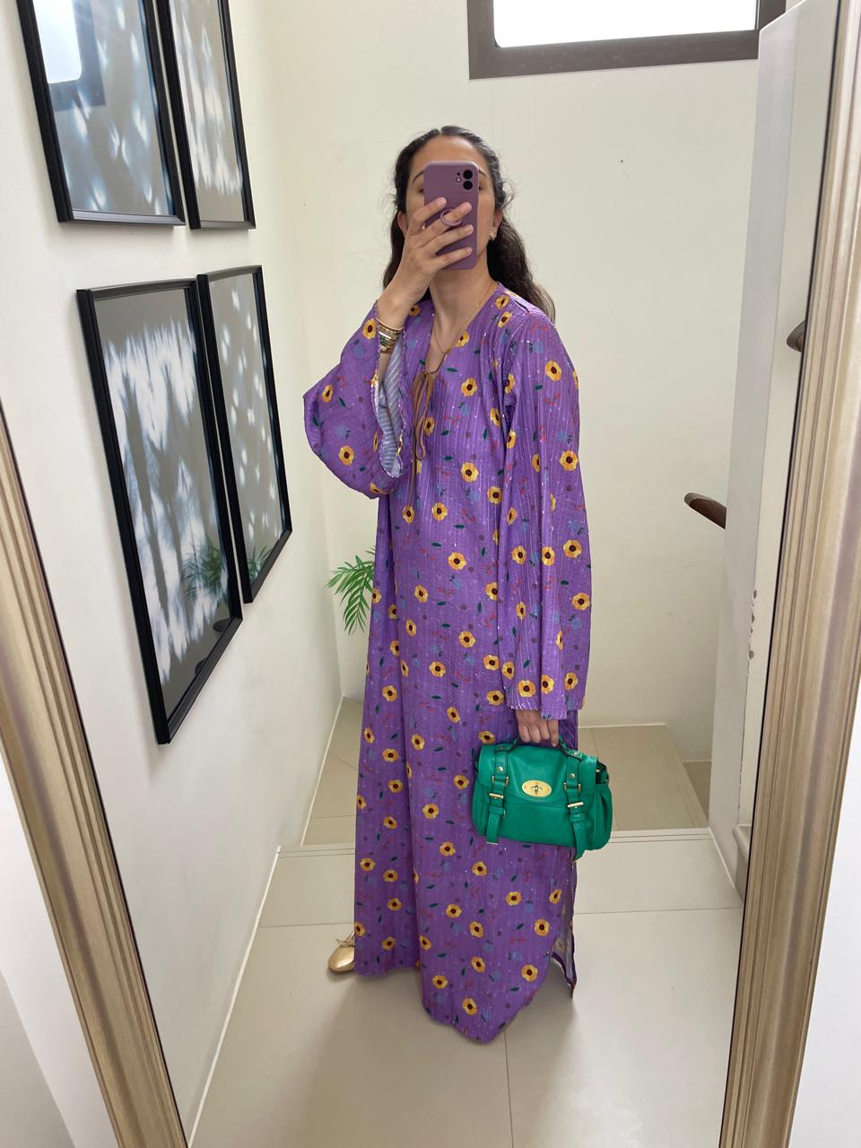 Purple Sequin Kaftan