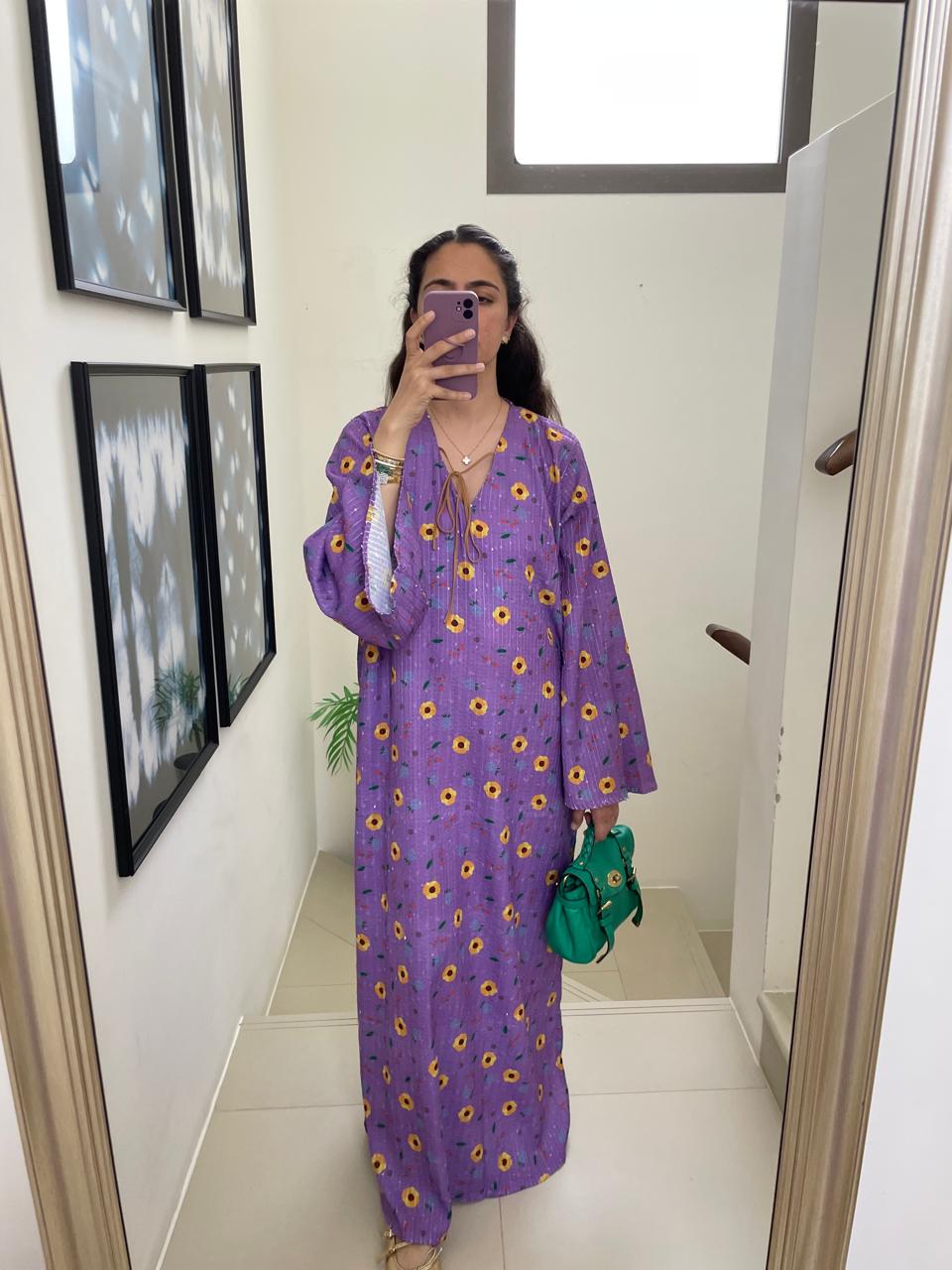 Purple Sequin Kaftan
