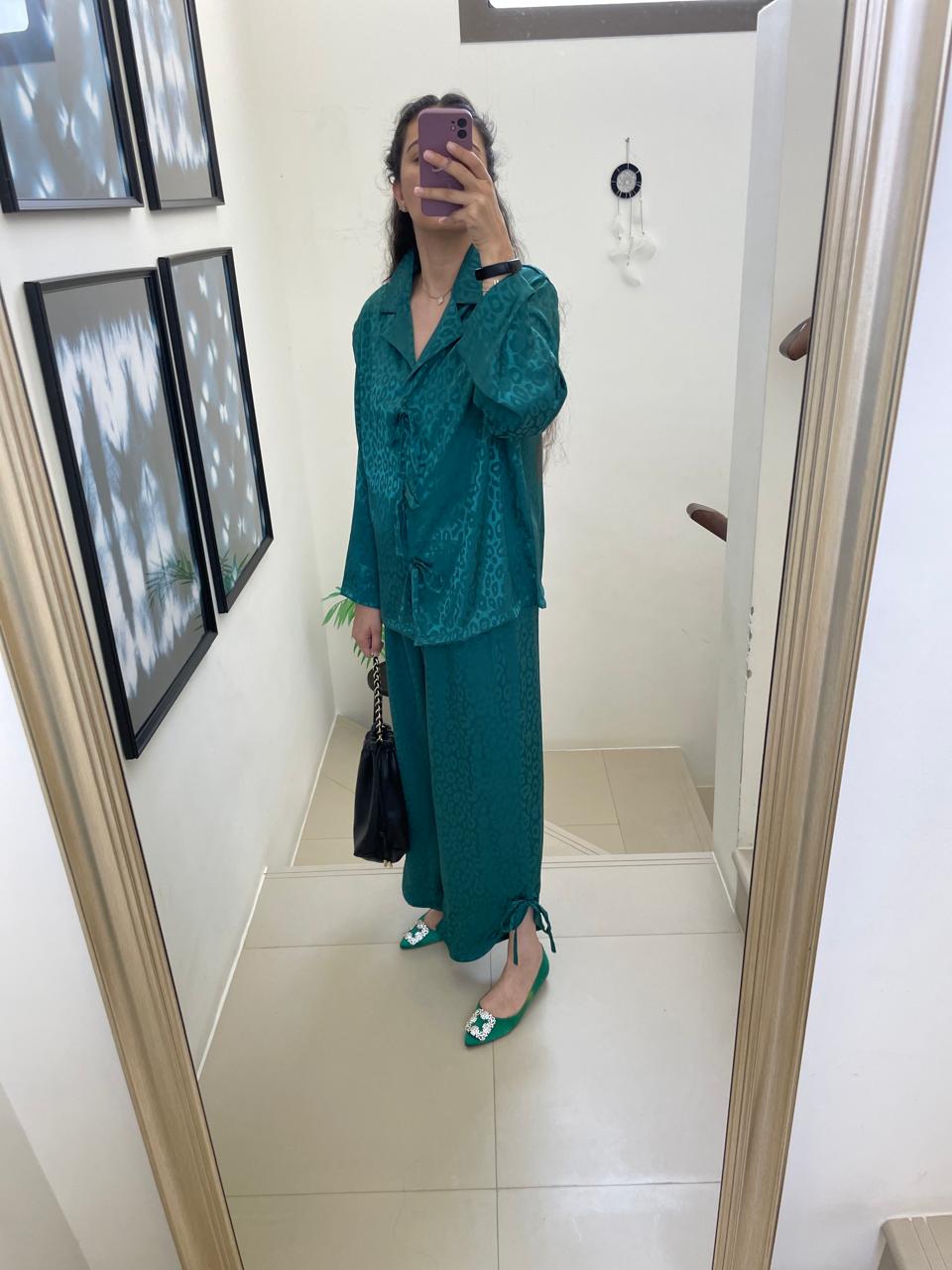 Green Silk Set